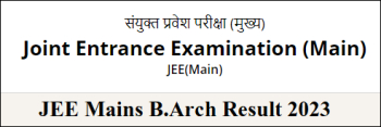 JEE MAIN 2023 PAPER 2 (B.Arch) RESULTS